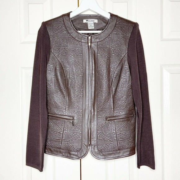 Nygard Mixed Material Leather Jacket - Picture 1 of 6